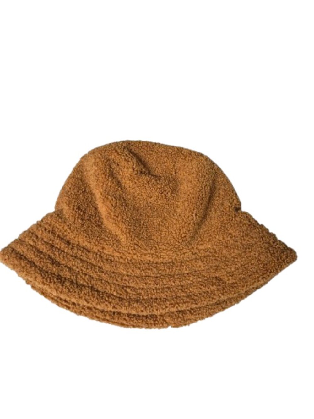 Lands' End Fluffy Sherpa Teddy Bear Fabric Bucket Hat